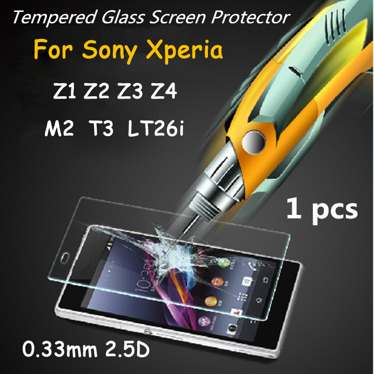 9H 0 33mm 2 5D Tempered Glass Film Screen Protector for Sony Xperia Z1 Z2 Z3