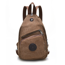 New Fashion Sport Men Chest Bag Women Messenger Women and Men Canvas Backpack Multifunctional Travel Canvas Bags Pack Black