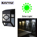 2016 waterproof solar wall lamps light sensor LED Outdoor Garden path lightings Yard Fence Lamp for