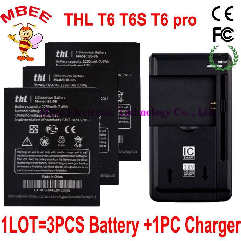 1  = 1 .    + 3 . 2250  bl-06    thl t6 t6s t6 pro    bateria batterij    pil