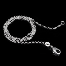 Wholesale New Fashion Silver Beautiful Necklaces 1mm 16 inch 18 inch 20 Necklace chains Silver Jewelry