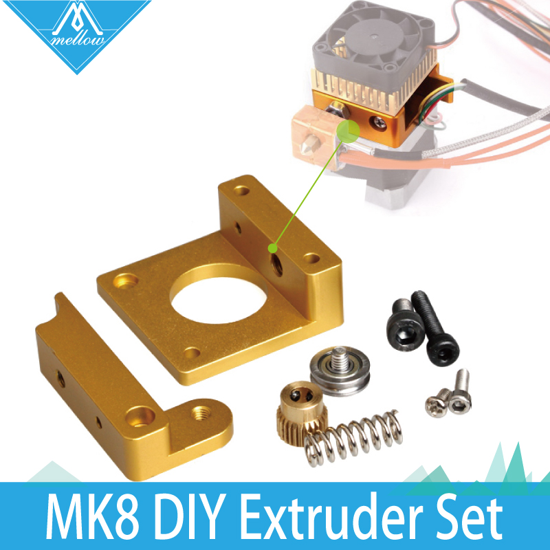 3D printer extruder full metal extrusion head MK8 DIY Aluminium block