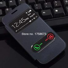 Original View Window Flip Case For Samsung Galaxy Ace3 7270 7272 Back Battery Cover Case with slide to answer the call function