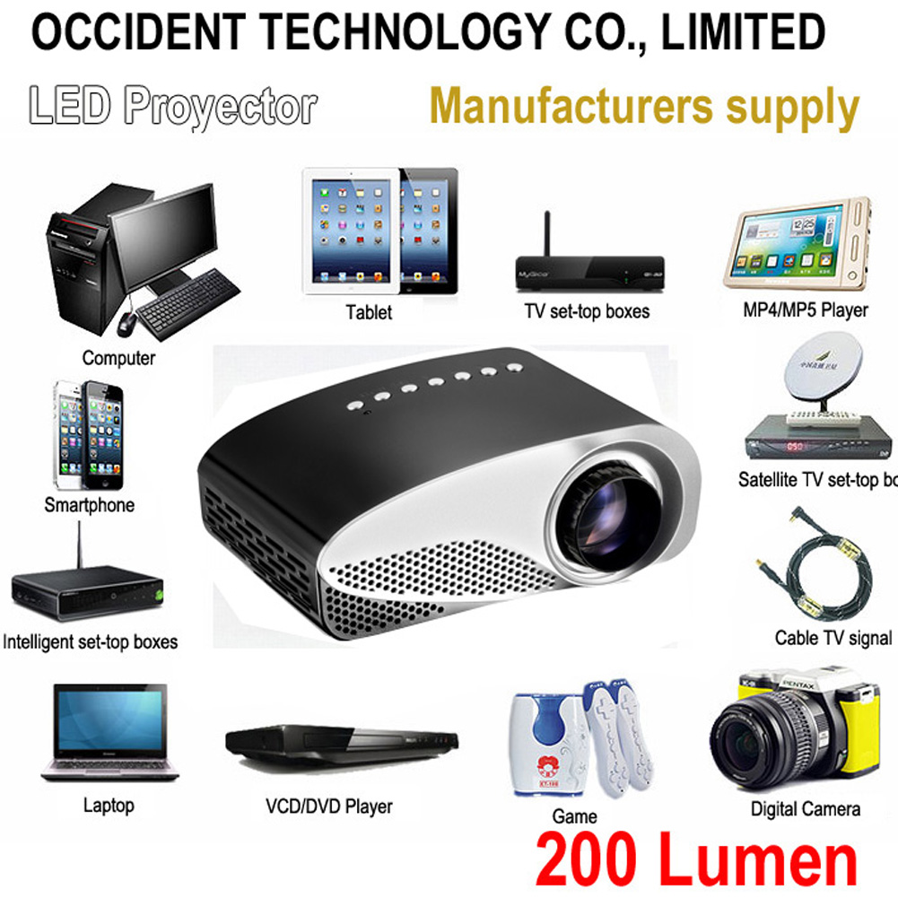 1080P Mini 3D Projector Multimedia LED Projector Home Education Cinema Video AV TV VGA HDMI USB