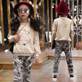 New spring autumn children s clothing suits flower children hoodies pants children tracksuit gril clothes set