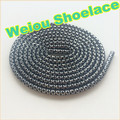 Weiou Black Silver rope laces Sneaker Shoe Laces wholesale Metallic Yarn Polyester hiking boot laces Casual