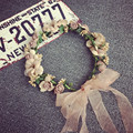 2016 New Handmade Cute Bohemian Flower Headband Woman Girls Wedding Party Hair Accessories Bride Flower Garland