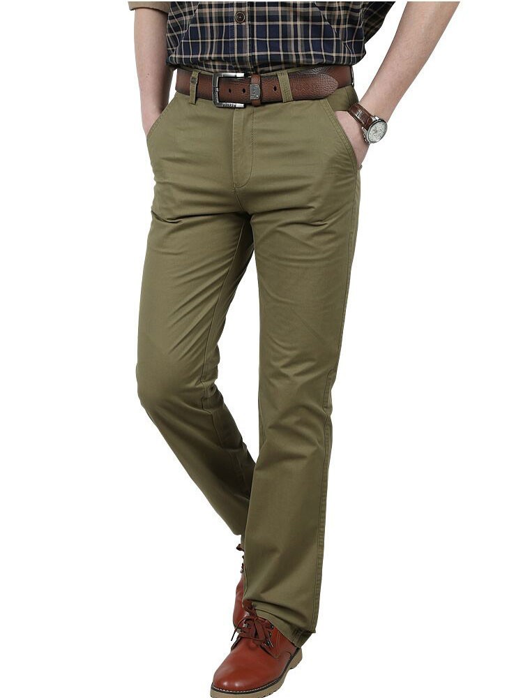 2015 Business Casual Man Pants Spring Spring Autumn Men\'s Cargo Cotton Straight Long Pants Pockets Trousers Brand AFS JEEP 40 42 (4)