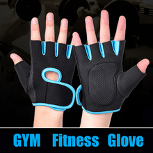 2015 New 1 Pair Gym Weight Lifting Leather Padded Gloves Fitness Gloves For Traning Sports and Cycling