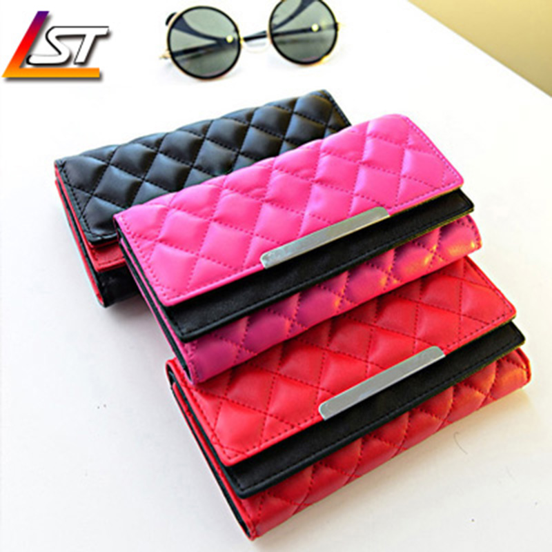2015 France Fashion Women Coins Purse Leather Wallets Ladies Standard Billfold Designer Wallets Famous Brand Women