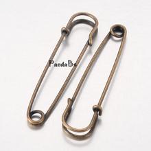 Nickel Free Iron Kilt Pins Brooch Findings, Antique Bronze Color, 70mm long, 18mm wide, 6mm thick, hole: about 6mm