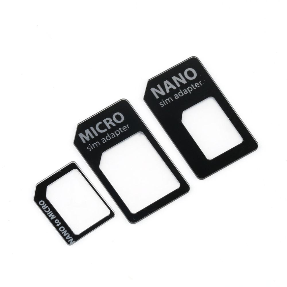 3 in 1 Nano SIM to Micro Standard SIM MICROSIM Adaptor Adapter for iPhone 5 Wholesale Store