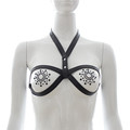 Hot PU leather Lingerie Exotic Underwear Open Bra hot lingerie used sex games adjustable strap bra