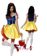 Plus Size Adult Snow White Costume Halloween Costumes For Women Fairy tale Clothes Dress Female XL