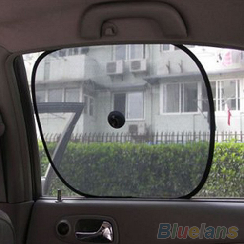 1 Pair Black Mesh Car Side Rear Window Sun Shade Cover Visor Shield Screen 1OSA 48K6