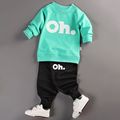 Baby boy girls clothes fashion cartoon spring and autumn girls suits 2pieces t shirt pant casual