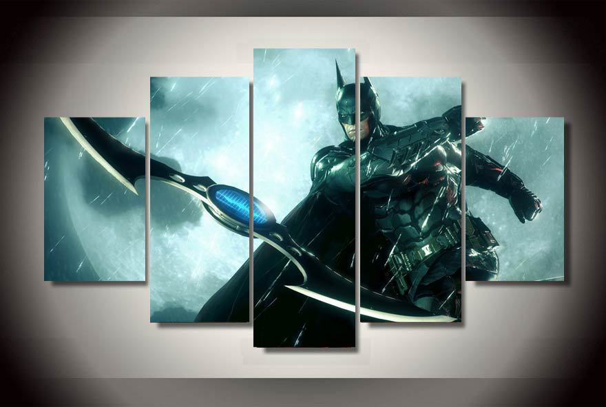 Batman Markham Knight City Painting On Canvas Room Decoration Print Poster Picture Canvas Canvas Wall Art (Unframed)