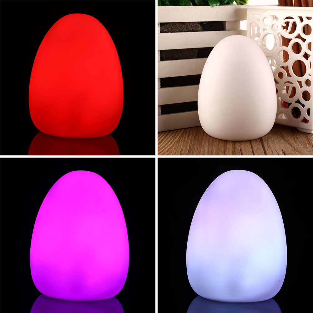Led kleur veranderende kleurrijke ei vormige thuis kamer decor ...