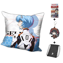 New Rei – Evangelion Anime Dakimakura 40 x 40cm Square Pillow Cover H0259