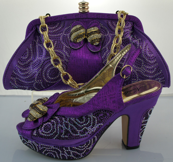 Wonderful wedding party sets matching shoes and bags for women African lady sandals and bag ME3303