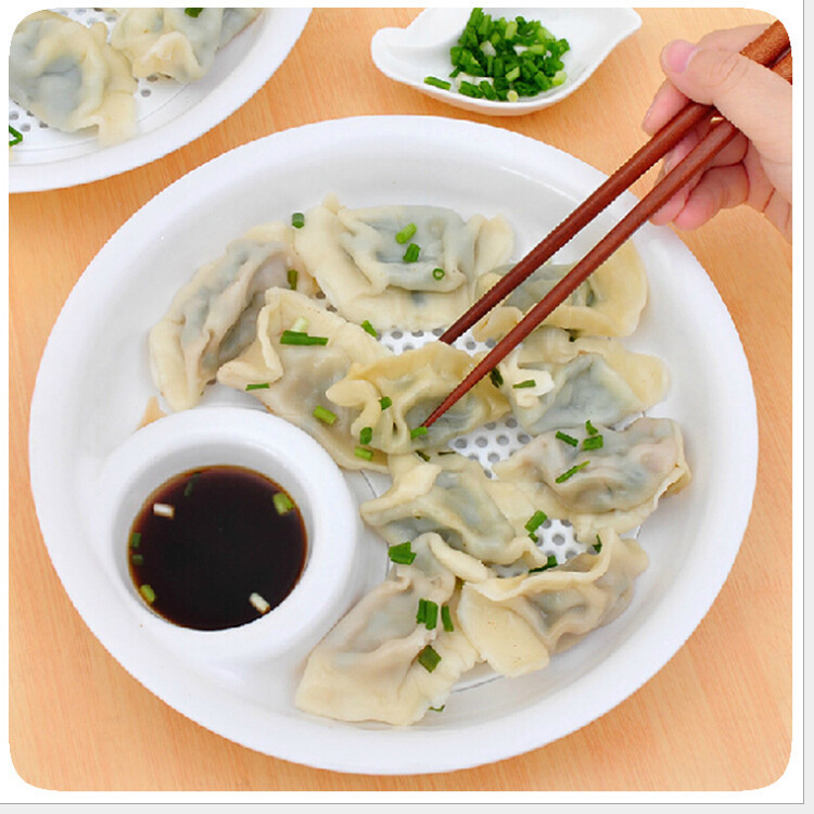 Large plastic dish with vinegar dumplings dish draining versatile two layer disc eat dumplings dish fruit