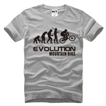 Evolution Of Mountain Bike T Shirt Men Funny Fashion Hip Hop T Shirts Men Short Sleeve O-Neck Cotton Tops Custom Logo Accepted