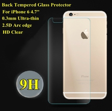 9H 0.3mm Back Tempered Glass For iPhone 6 6G 4.7 Inch Screen Protector Protective Film Free Shipping