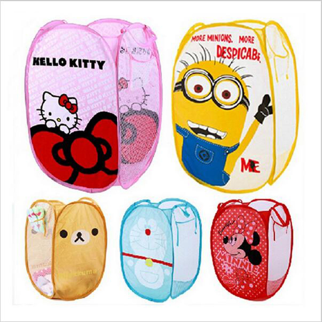 Миньоны Hello Kitty обезьяна Складной Грязную Одежду Прачечная Корзина Хранения детские Игрушки Обувь Разное Хранения Организатор # S449