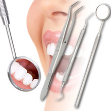 3P/Lot Stainless Dental Tool Set Kit Dentist Teeth Clean Hygiene Picks Mirror Free Shipping HE01136