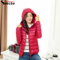 Women Short Ultra Light Down Jacket 2016 Winter New Hood Slim Female Down Jackets Coats Women