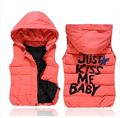 Autumn winter jacket Women s new 2015 fashion Cotton Hooded Padded Vest jacket women jacket the