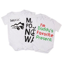 Baby Boy Girls Cotton Romper Casual letter Print jumpsuit Outfits 0-2Y
