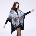 Winter Women Tassel Basic Scarves Butterfly Feather Ponchos Capes Za New Brand Femme Foulards YJWD030
