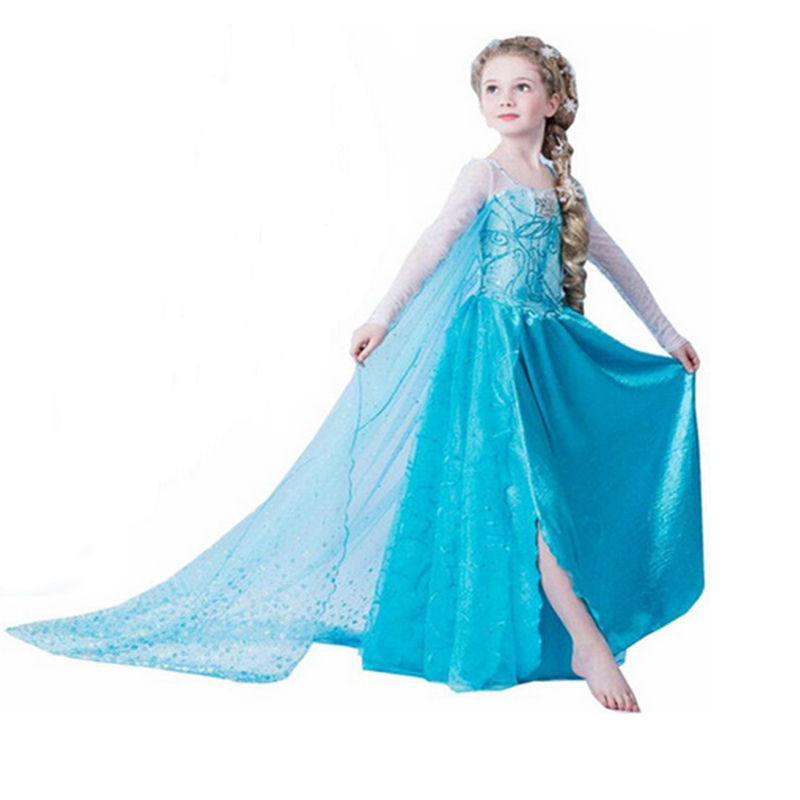 2016new font b girl b font dress Elsa Dress Custom Cosplay Summer Anna font b Girl