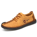New Fashion Soft Men Casual shoes Comfortable Men Flat Shoes Superstar Lace up Solid Leather Men