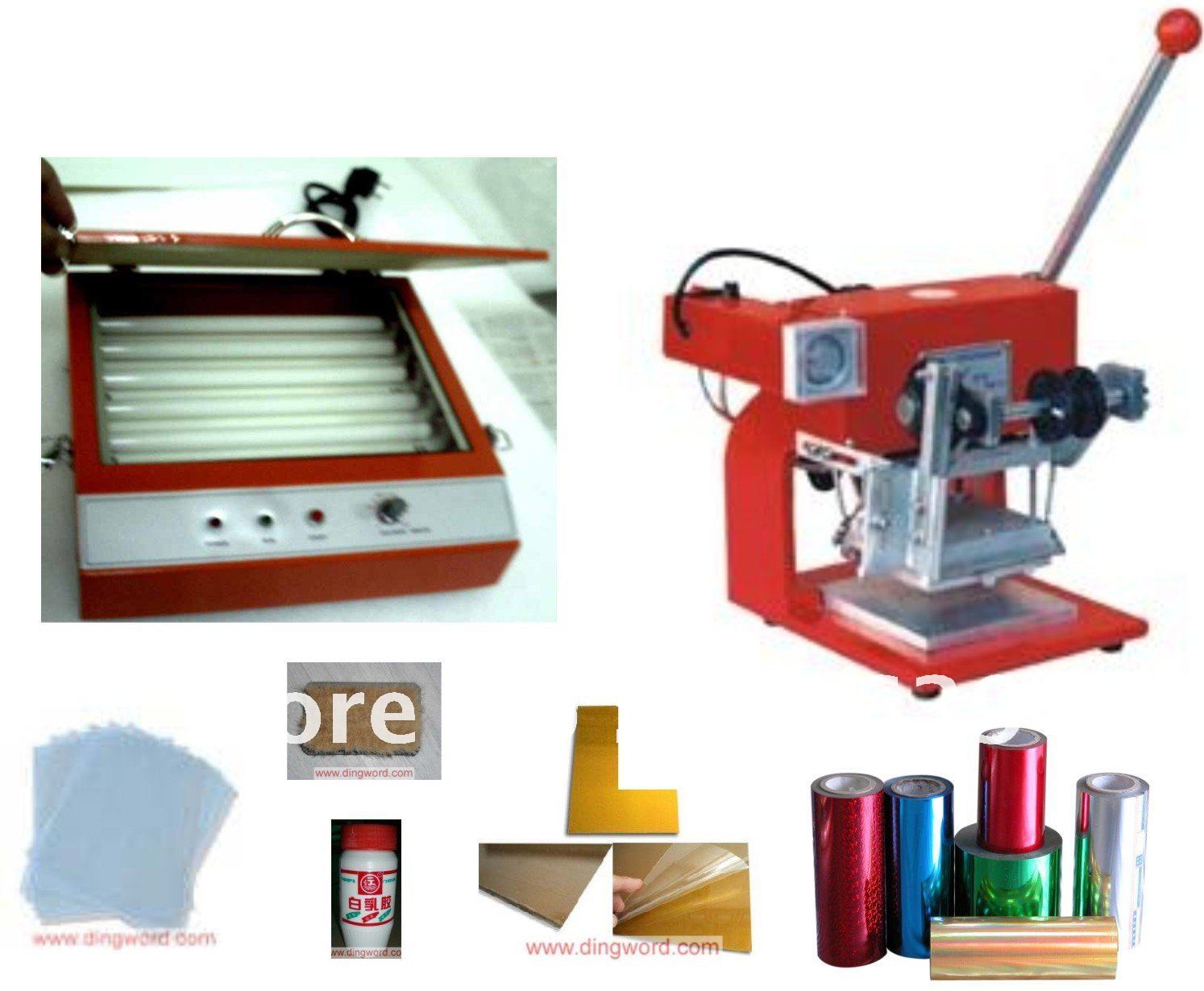 Small hot foil stamping machine start up complete package, One stop solution to hot foil