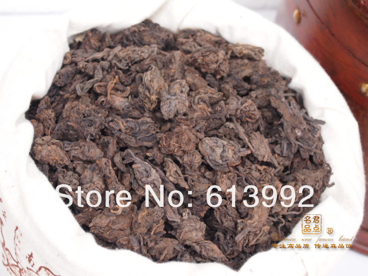 250G Mellow Taste old year MengHai LaoCha Tou loose puer tea Ripe Puerh Tea Free Shipping