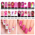 5pcs Bright Colors Nail Art Stickers Water Decals Full Cover Nail Decoration Wraps C8 series