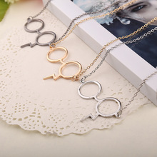 2015 Harry Potter Glasses necklace three colors choose moive&tv cosplay party jewelry best gift fans