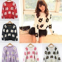 Free-Shipping-New-Girls-Women-Daisies-Print-Pullover-Sweater-Sunflower-Jumper-Knit-Coat-Tops-B066.jpg_200x200