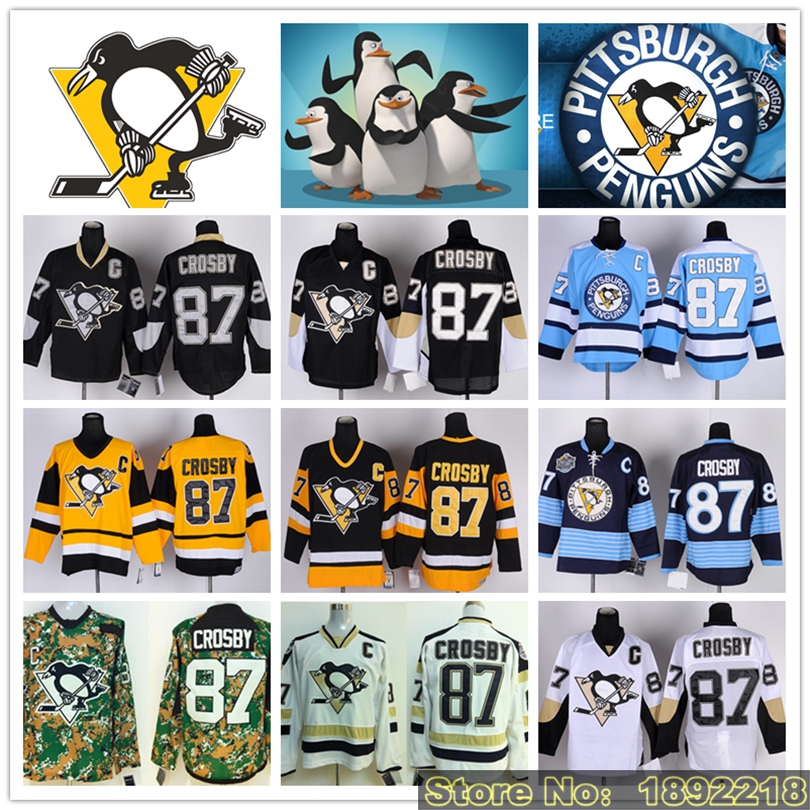 Cheap Pittsburgh Penguins Hockey Jerseys Mne's 87 Sidney Crosby Jersey