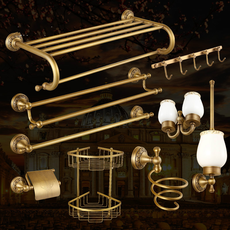 Antiek Brons Messing Gesneden Badkamer Accessoires Geborsteld Badkamer Badkamer Spiegelkast Hoek ~ Antiek Brons Messing Gesneden Badkamer Accessoires Geborsteld Badkamer
