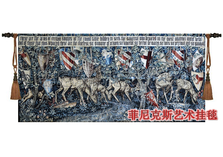 Hot-selling Classic tapestry Medieval designs The holy grail series - Deer and Shield Home wall hanging decorative textile