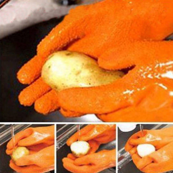 魔法の抗, 横滑りpvcじゃがいも里芋taterorangerポテトピーラーピーリンググローブ手袋キ.