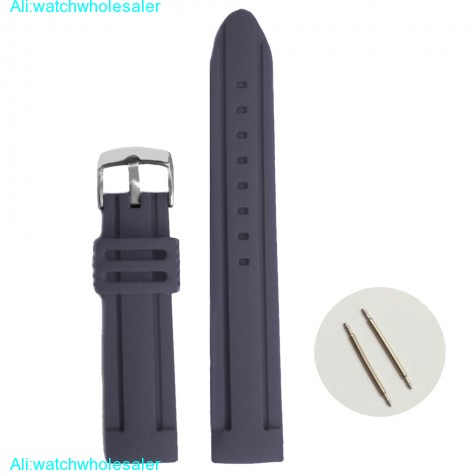20mm Dark Blue Color Silicone Jelly Rubber Unisex Watch Band Straps WB1072P20JB