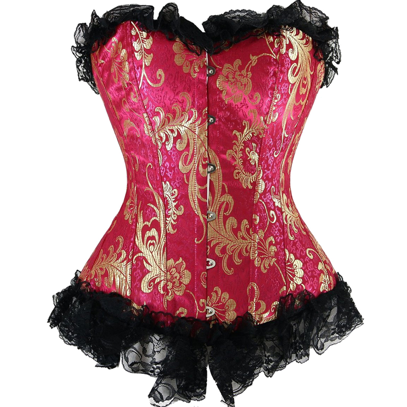 Burlesque Corset font b Waist b font Training Corsets Shapewear Bustier Gothic Steampunk Corselet font b