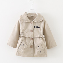 Baby Girl Trench 2016 Spring Fall Next Kids SOLID Outerwear&Coats Girl Cotton Jacket ENGLAND STYLE Windbreaker Children Clothing