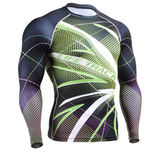 Mens 3D Technical Full Prints Compression Tights Skin Shirts Multiuse Excise& Fitness Long Sleeves Top Shirt Crossfit Sportswear