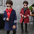 2016 New Promotion Children s Coat Boy Wool Tweed Long Section Kids Autumn And Winter The