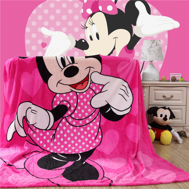 Minnie Cartoon soft Blanket Flannel Fleece Plaid print bedding Sheets sofa throws 150*200cm 59*79
